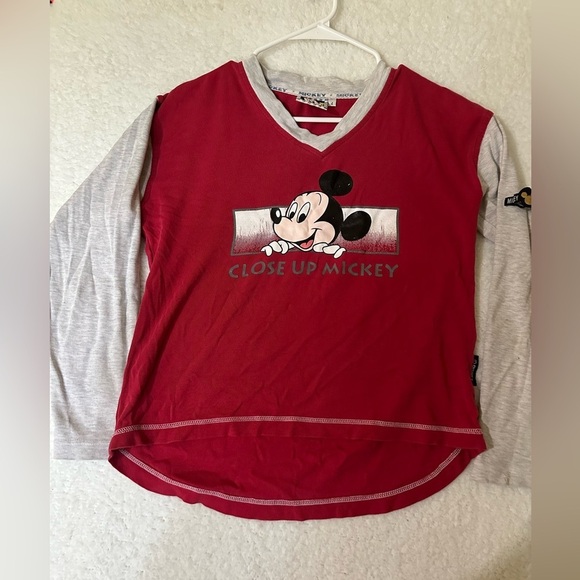 Disney Tops - Vintage Mickey Mouse Disney Baseball Tee